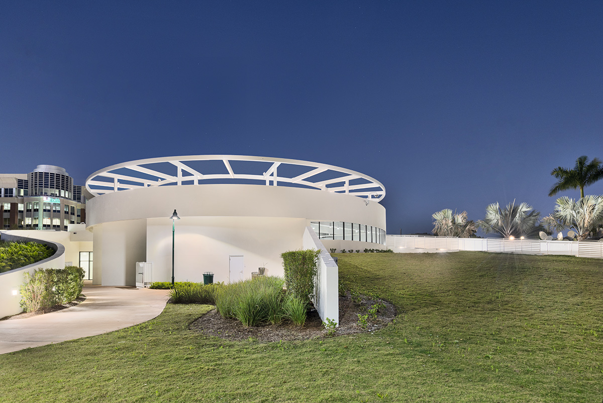 Architectural dusk view of the Doral Cultural Center  Miami, FL